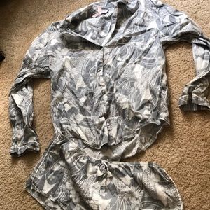 VS button down short PJ set